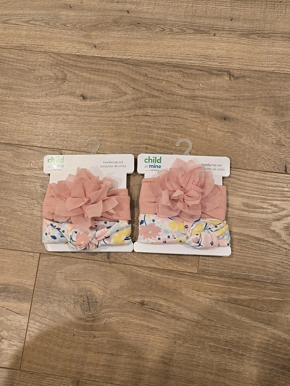 NWT Carters baby girl 2 piece floral headwraps set‎ NWT - 2 packs